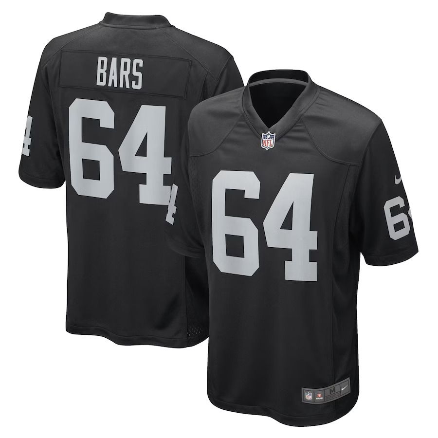 Men Las Vegas Raiders #64 Alex Bars Nike Black Game Player NFL Jersey